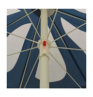 vidaXL Garden Parasol with Steel Pole Blue 70.9"