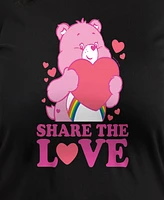 Hybrid Apparel Plus Trendy Care Bears Share The Love Graphic Crew Neck T-Shirt