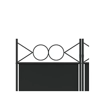 vidaXL 6-Panel Room Divider Black 94.5"x86.6" Fabric
