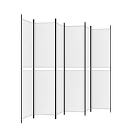 vidaXL 6-Panel Room Divider White 118.1"x86.6" Fabric