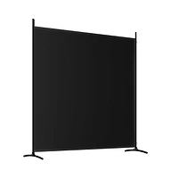 vidaXL 2-Panel Room Divider Black 137"x70.9" Fabric