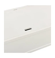 vidaXL Bench White 42.1"x17.7"x29.7" Solid Wood Fir