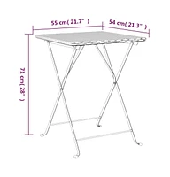 vidaXL 3 Piece Folding Bistro Set Poly Rattan