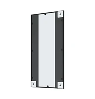 vidaXL Wall Mirror Black 15.7"x31.5" Rectangle Iron
