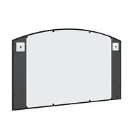 vidaXL Wall Mirror Black 39.4"x23.6" Arch Iron