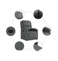 vidaXL Recliner Chair Gray Faux Leather