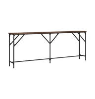 vidaXL Console Table Brown Oak 78.7"x11.4"x29.5" Engineered Wood