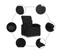 Recliner Chair Black Fabric