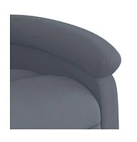 Massage Recliner Chair Dark Gray Velvet