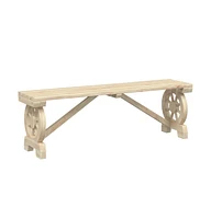 vidaXL Patio Bench 45.3" Solid Wood Fir