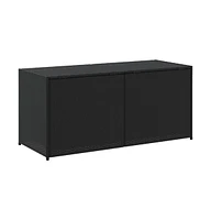 Garden Storage Box Black 74.8 Gal Poly Rattan