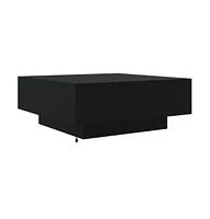 vidaXL Coffee Table with Led Lights 31.5"x31.5"x12.2