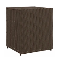 vidaXL Patio Storage Cabinet 21.7"x23.2"x27.2" Poly Rattan