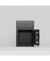 Digital Depository Safe Made of Carbon Steel Electronic Code Lock Depository Safe with Deposit Slot Depository Box for Home Hotel Restaurant and Offic