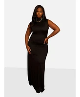 Rebdolls Women's Grace Ruched Slip Maxi Dress