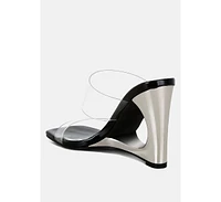 London Rag Zelene Fantasy Wedge Heel Clear Sandals