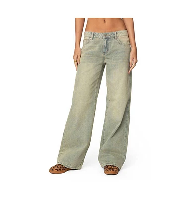 Edikted Womens Ace Relaxed Jeans