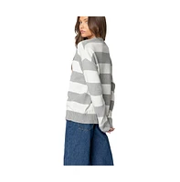 Edikted Women's Richie Oversized Striped Sweater