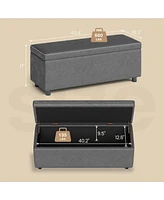 gaomon Upholstered Flip Top Storage Bench