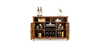 Slickblue Detachable 9 Bottle Wine Rack Kitchen Buffet Storage Cabinet