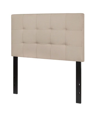 Slickblue Box-Stitch Upholstered Headboard in Modern Fabric for Elegant Design