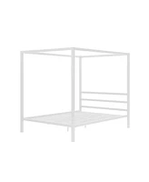 Slickblue Modern Canopy Bed Frame - Sturdy Metal Design with Timeless Appeal