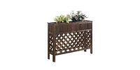 Slickblue Weathered Cedar Raised Patio Planter - Spacious and Elegant Outdoor Storage