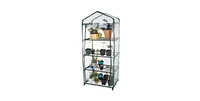 Slickblue Durable 4-Tier Plant Stand Greenhouse with Zippered Pvc Cover