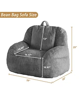 gaomon Giant Faux Fur Bean Bag Chair, Stuffed Couch for Adults, Large Lazy Sofa Floor Chair with Handle