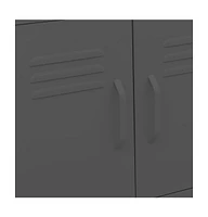 vidaXL Storage Cabinet Anthracite 23.6"x13.8"x22" Steel