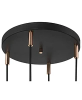 Possini Euro Design Coburn 16 1/2" Modern Pendant Chandelier Ceiling Light Fixture Dining Room Over Table Kitchen Island Foyer Hanging Multi-Light Bla