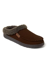 Dearfoams Men's Microsuede Moccasin Toe House Shoe Clog Slipper