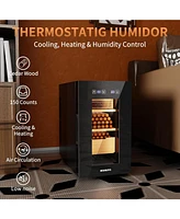 Miuguyo 23L Electric Cigar Humidor Cigar Humidor Cabinet for 180 Cigars with Constant Temperature Heating & Cooling Quiet Control System