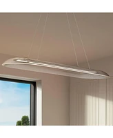 Possini Euro Design Muir 43 1/2" Modern Pendant Ceiling Light Fixture Dining Room Over Table Kitchen Island Foyer Hanging Linear Led Dimmable Clear Sa