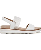 LifeStride Women's Zing Round Open Toe Wedge Slingback Sandals
