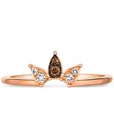 Le Vian Chocolate Diamond (1/20 ct. t.w.) & Nude Diamond (1/20 ct. t.w.) Ring in 14k Strawberry Gold