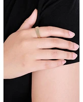 Devata Ribbed Band Ring in 14K Gold, Size 6, approx. 3.5 grams.