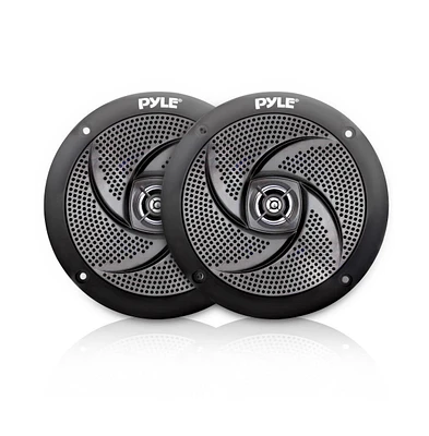 Pyle 4" Waterproof Rated Marine Speakers - Low-Profile Slim Style Speaker Pair, 100W