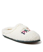 Dearfoams Men's Papa Bear Dad Fuzzy Clog Slipper