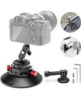 Neewer 6"/15.2cm Camera Suction Cup Mount with Ball Head Magic Arm, Metal Suction Cup Mount on Car Windshield Dash for Camera/Action Camera/Phone Hold