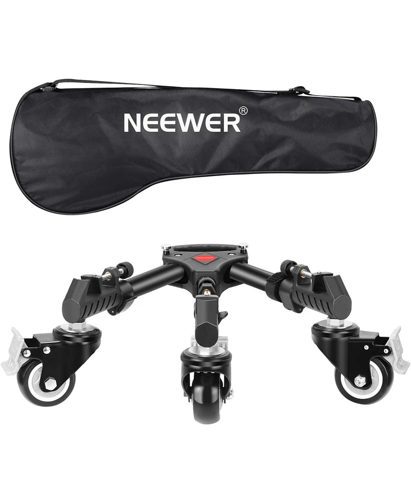 Neewer Photography Tripod Dolly, Heavy Duty 50lbs Capacity Tripod Wheels with 3" Rubber Wheels for Dslr Cameras Camcorder Photo Video Lighting