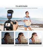 Neewer Z1-n Ttl Round Head Flash Speedlite for Nikon with Magnetic Dome Diffuser, 76Ws 2.4G 1/8000s Hss Speedlight, 10 Levels Led Modeling Lamp, 2600m