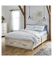 Slickblue Farmhouse Platform Bed with Storage Drawers for Stylish and Practical Bedroom Organization