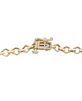 Diamond Pave Round Link Bracelet (1/4 ct. t.w.) in 14k Gold-Plated Sterling Silver, Exclusively at Macy's