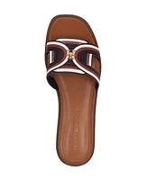 Tommy Hilfiger Women's Tressi Logo Flat Slide Sandals
