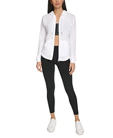 Calvin Klein Performance Ruched-Sleeve Zip Hoodie