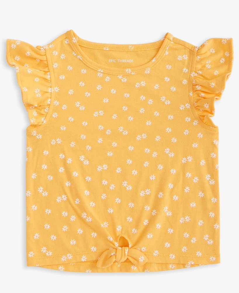 Epic Threads Toddler Girls Flower Dot Tie T-Shirt, Exclusively at Macy's
