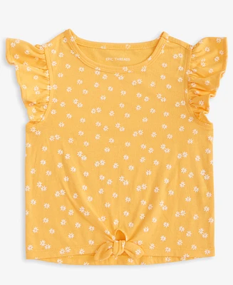 Epic Threads Toddler Girls Flower Dot Tie T-Shirt, Exclusively at Macy's