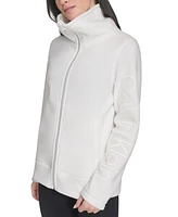 Calvin Klein Women's Active Tech Fleece Mock-Neck Jacket