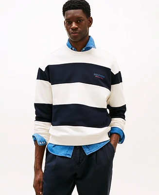 Tommy Hilfiger Men's Relaxed-Fit Block Stripe Logo Sweatshirt